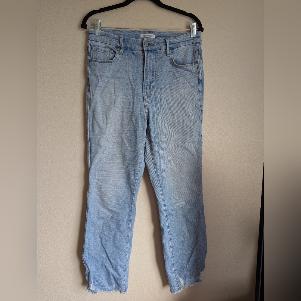 Good American Blue Ankle Cropped Jeans Size 8/29